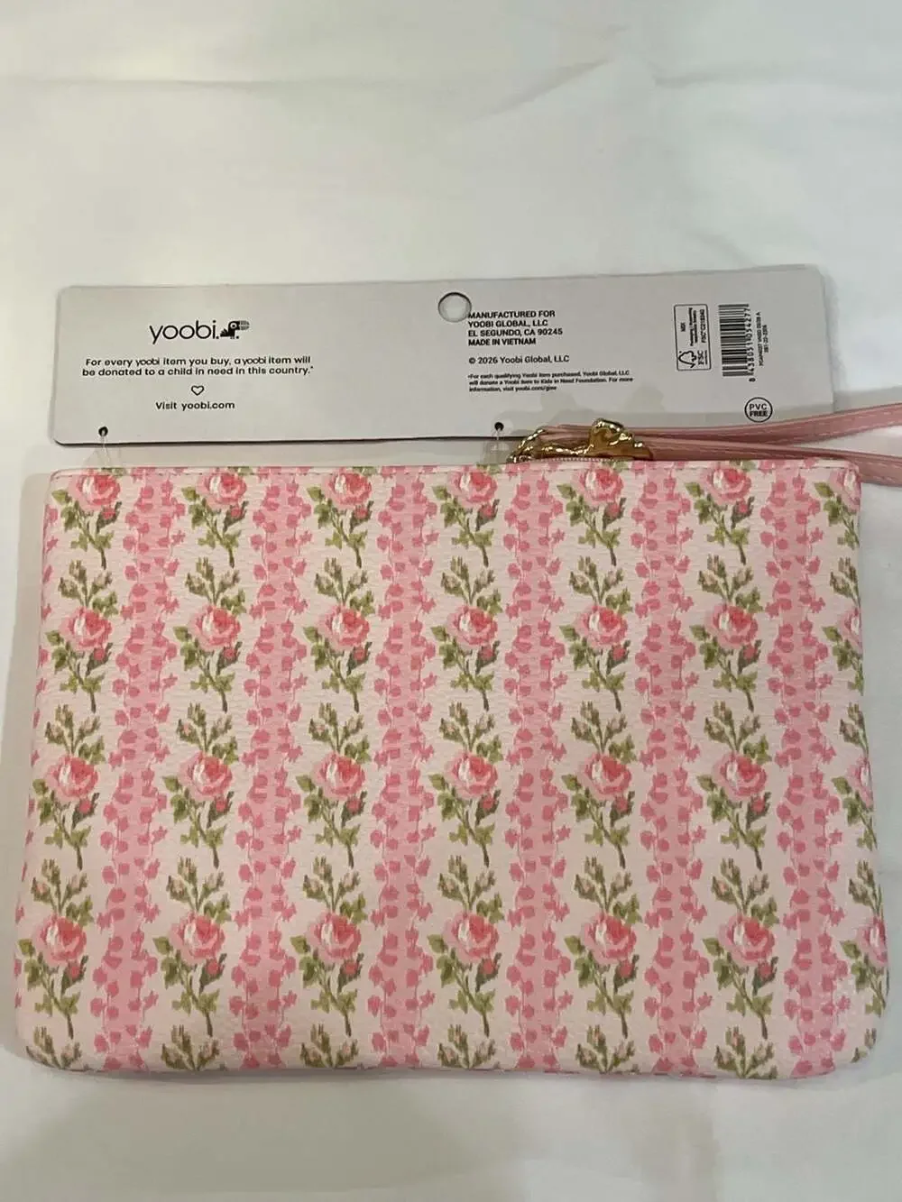 LoveShackFancy x Yoobi Floral Pattern Accessory Pouch Wristlet